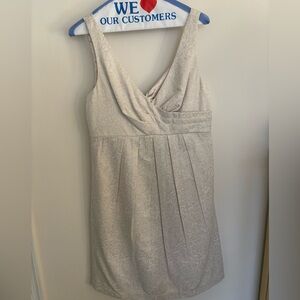 White House Black Market Cream Sleeveless dress